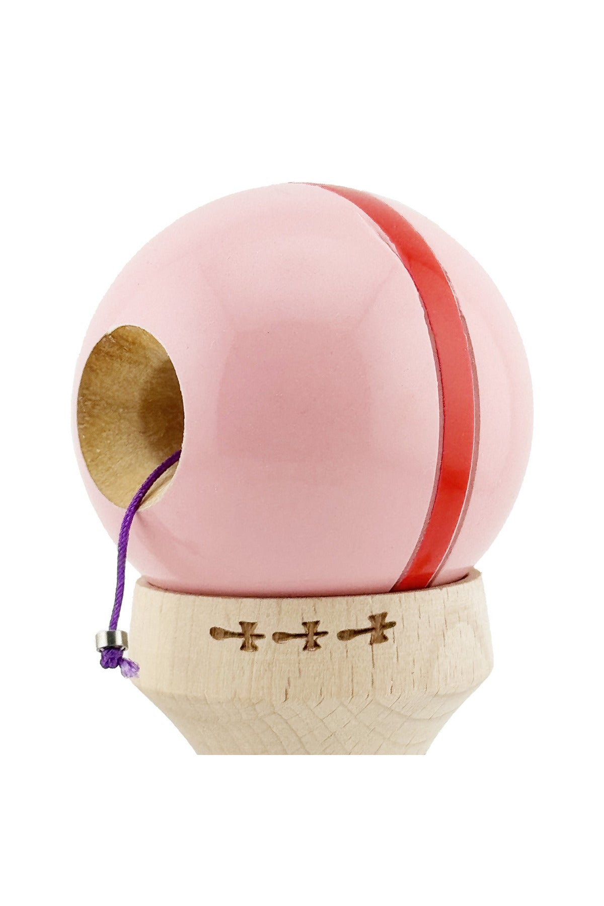 Kendama X Silken Originala, Model V3 Roz, Profesionala, Cupe Mari King Size, Super Sticky, Gaura in Baza, Rulment, Ata 55cm