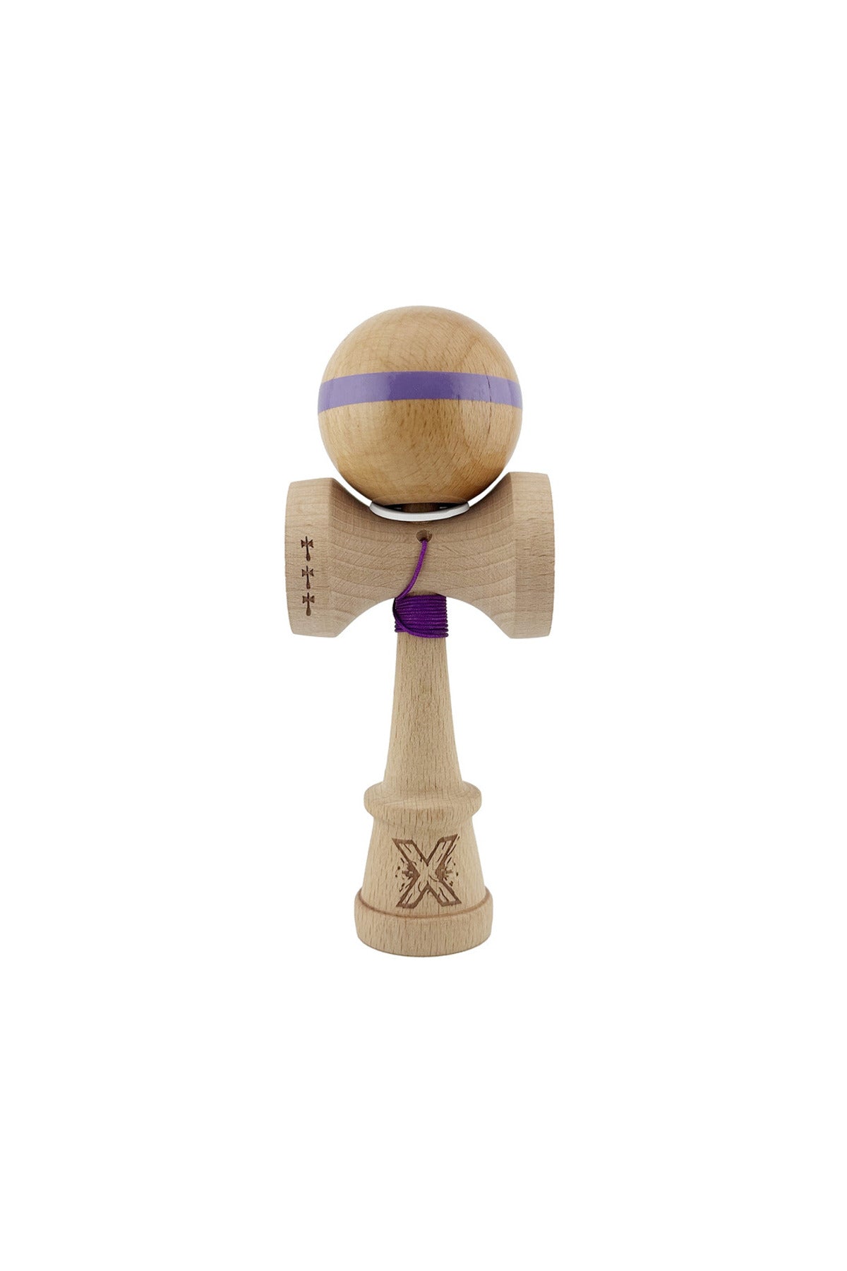 Kendama X Originala, Model V3 Mov, Linie, Profesionala, Cupe Mari King Size, Super Sticky, Gaura in Baza, Rulment, Ata 55cm