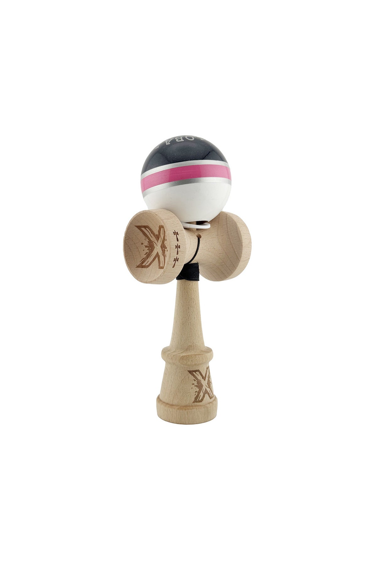 Kendama X Royal Spike Originala, Model V3 Inel Roz, Profesionala, Cupe Mari King Size, Super Sticky, Gaura in Baza, Rulment, Ata 55cm