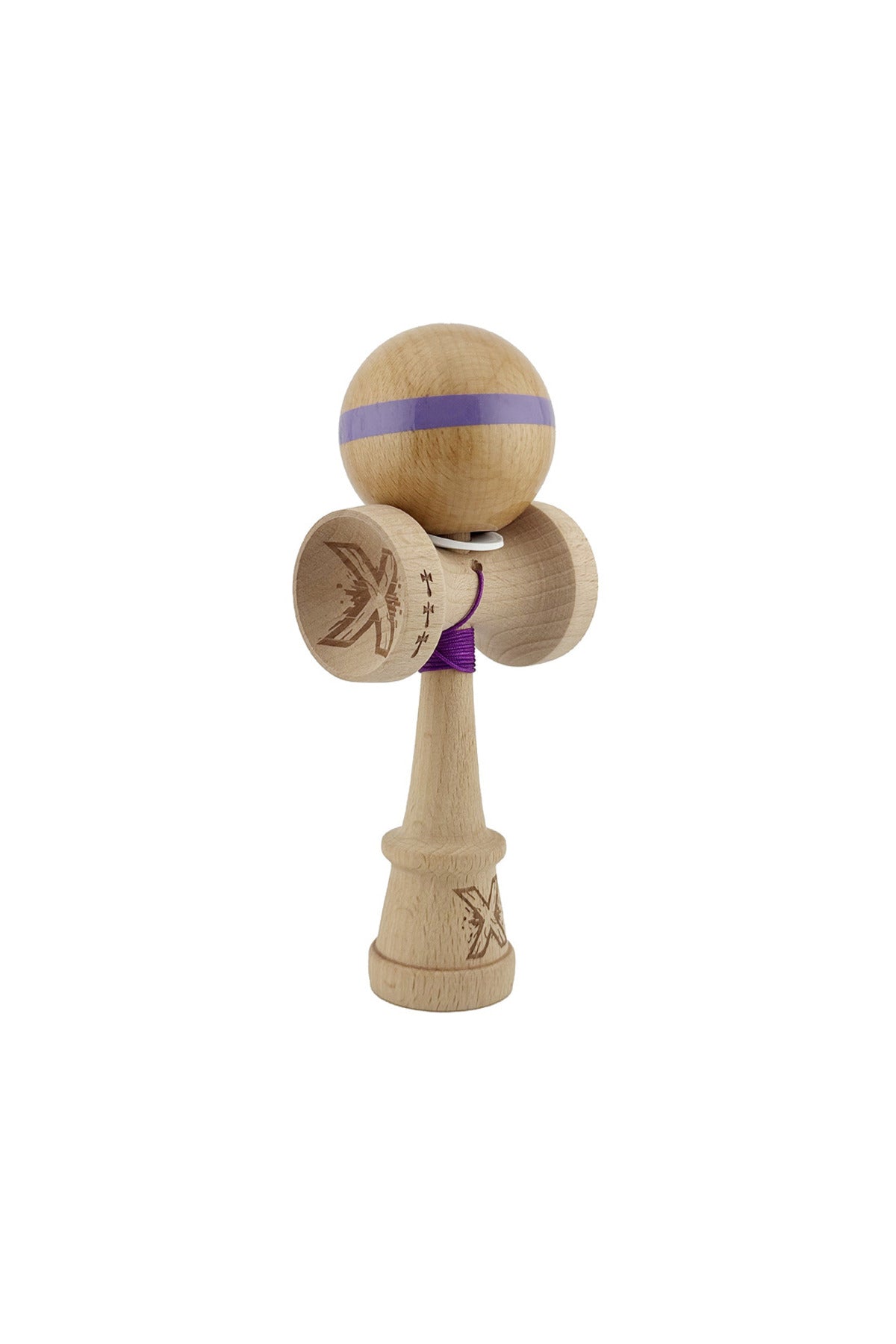 Kendama X Originala, Model V3 Mov, Linie, Profesionala, Cupe Mari King Size, Super Sticky, Gaura in Baza, Rulment, Ata 55cm