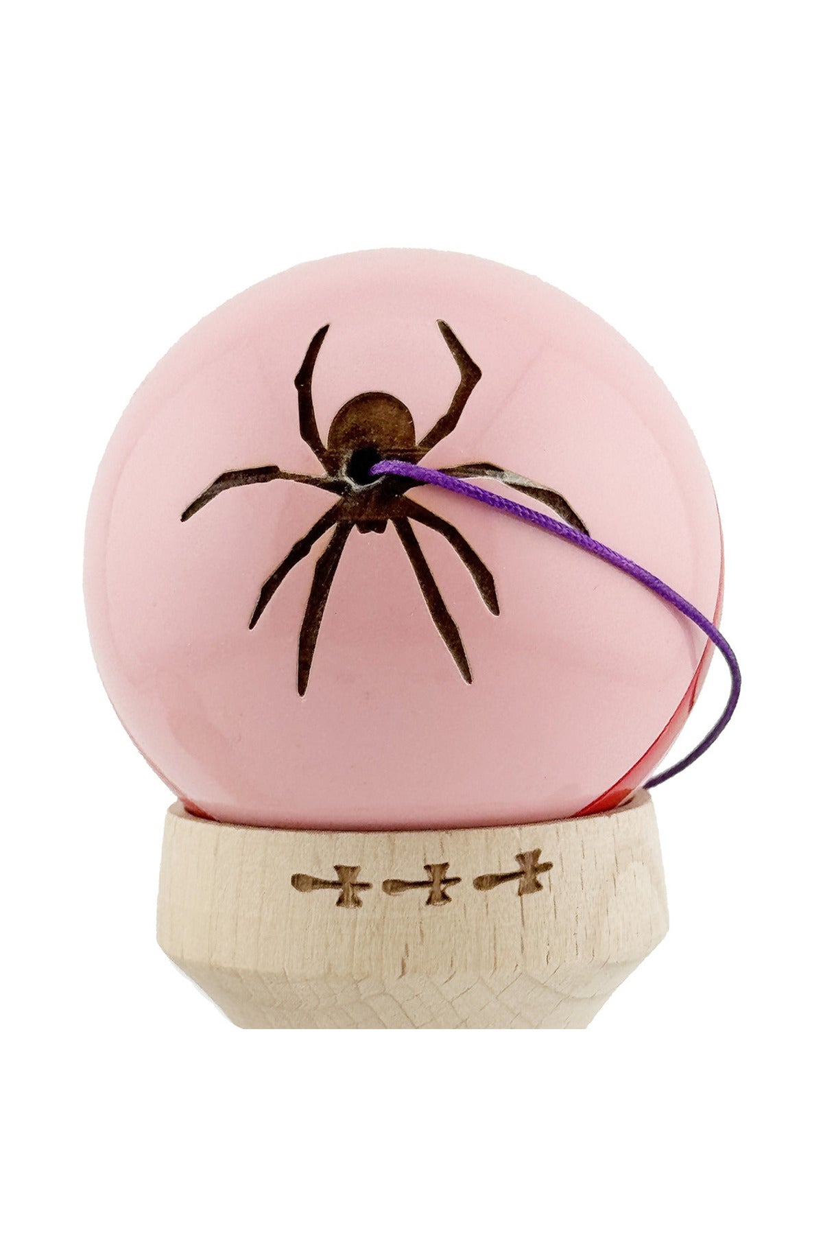 Kendama X Silken Originala, Model V3 Roz, Profesionala, Cupe Mari King Size, Super Sticky, Gaura in Baza, Rulment, Ata 55cm