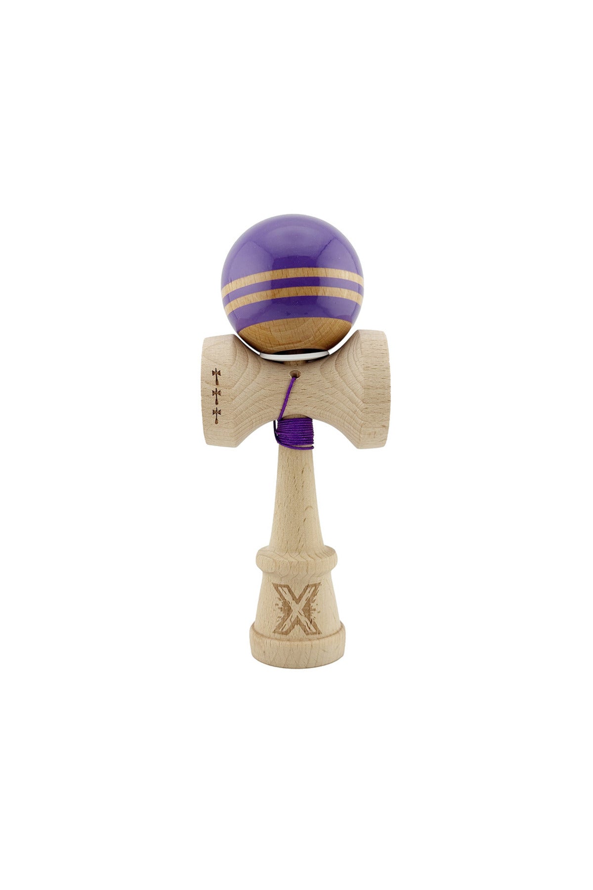 Kendama X Rainbow Originala, Model V3 Indigo, Profesionala, Cupe Mari King Size, Super Sticky, Gaura in Baza, Rulment, Ata 55cm