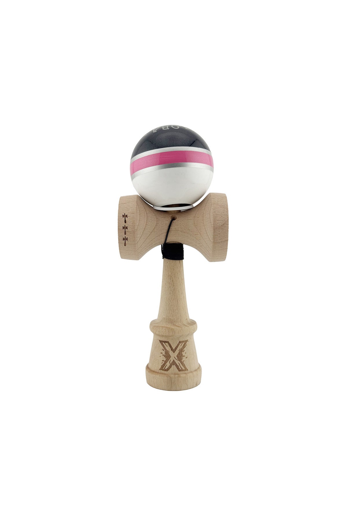 Kendama X Royal Spike Originala, Model V3 Inel Roz, Profesionala, Cupe Mari King Size, Super Sticky, Gaura in Baza, Rulment, Ata 55cm