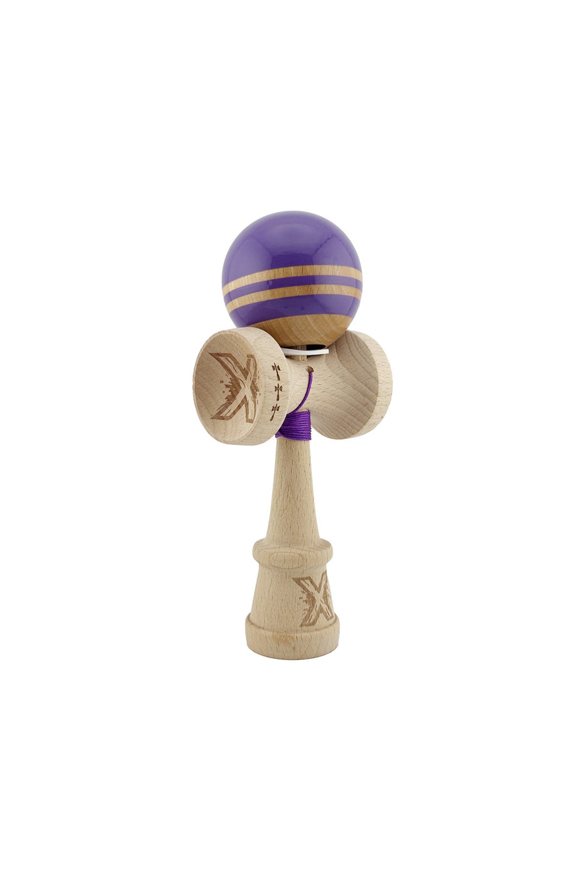 Kendama X Rainbow Originala, Model V3 Indigo, Profesionala, Cupe Mari King Size, Super Sticky, Gaura in Baza, Rulment, Ata 55cm
