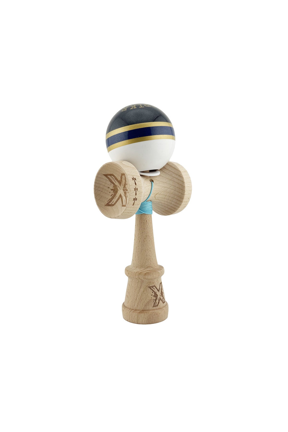 Kendama X Royal Spike Originala, Model V3 Inel Navy, Profesionala, Cupe Mari King Size, Super Sticky, Gaura in Baza, Rulment, Ata 55cm