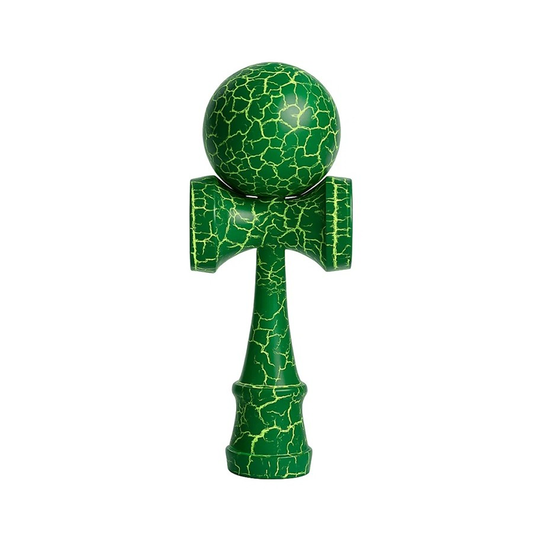 Kendama X Originala Berbis – Jucarie Interactiva din Lemn, 18 cm, Joc de Indemanare pentru Copii si Adulti, Model Cracked
