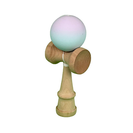 Kendama X Berbis – Jucarie Interactiva din Lemn, 18 cm, Joc de Indemanare pentru Copii si Adulti, Model Lila-Turcoaz in Degrade