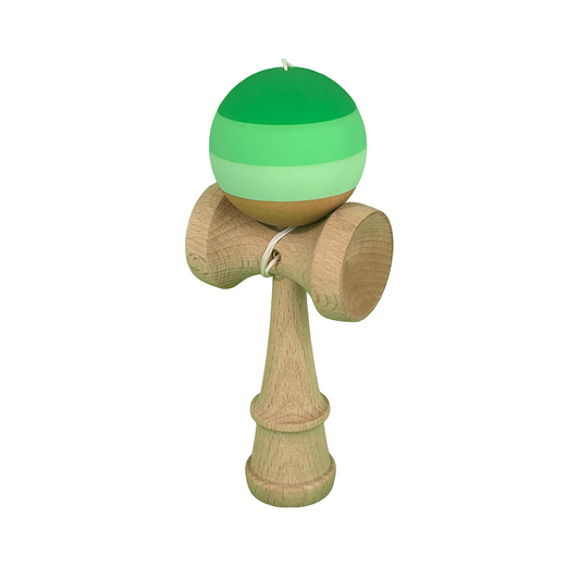 Kendama X Berbis – Jucarie Interactiva din Lemn, 18 cm, Joc de Indemanare pentru Copii si Adulti, Model Multicolor Verde In 3 Culori
