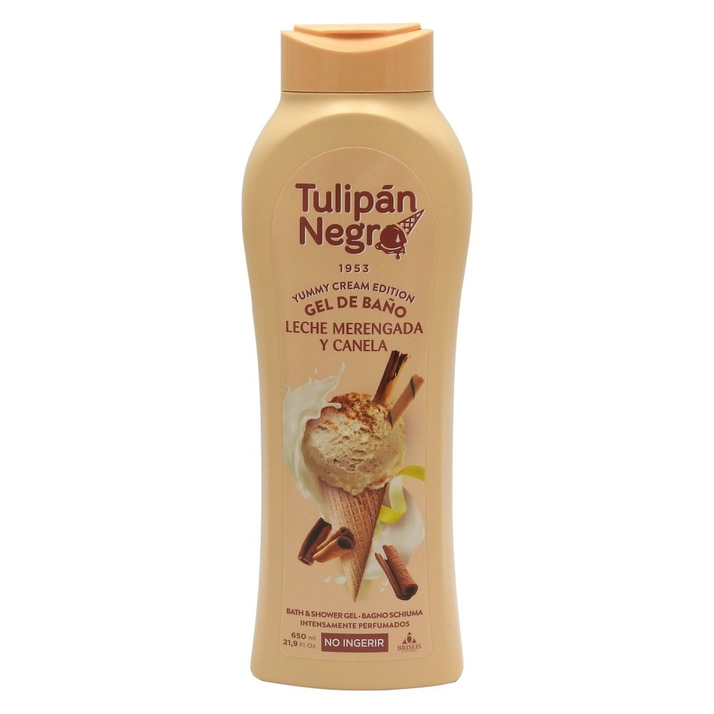 Gel de Dus Tulipan Negro Leche Merengue, Hidratant si Nutritiv, Formula Cremosa, 650 ml