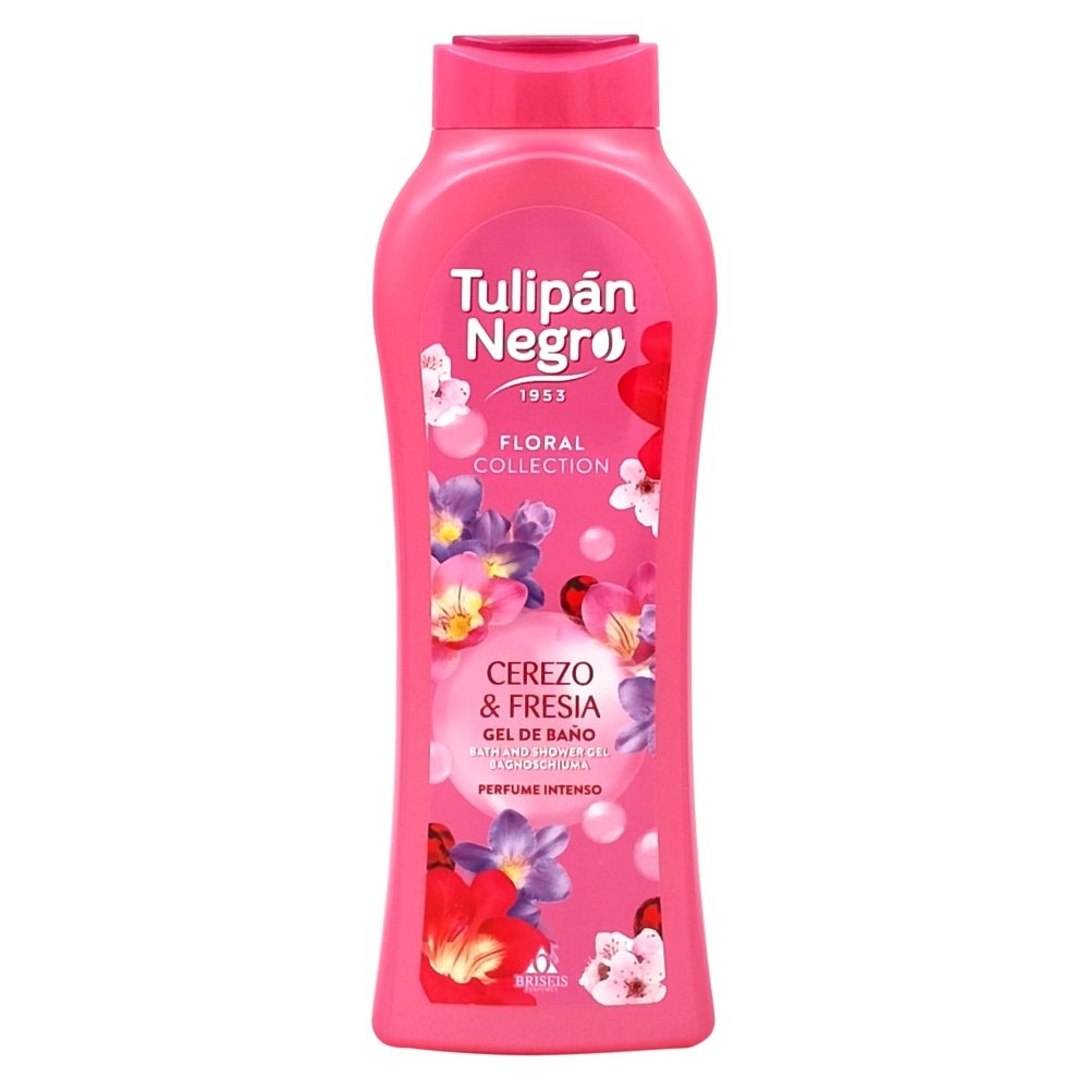 Gel de Dus Tulipan Negro, Extract de Flori de Cires si Frezie, Formula Hidratanta, 650 ml