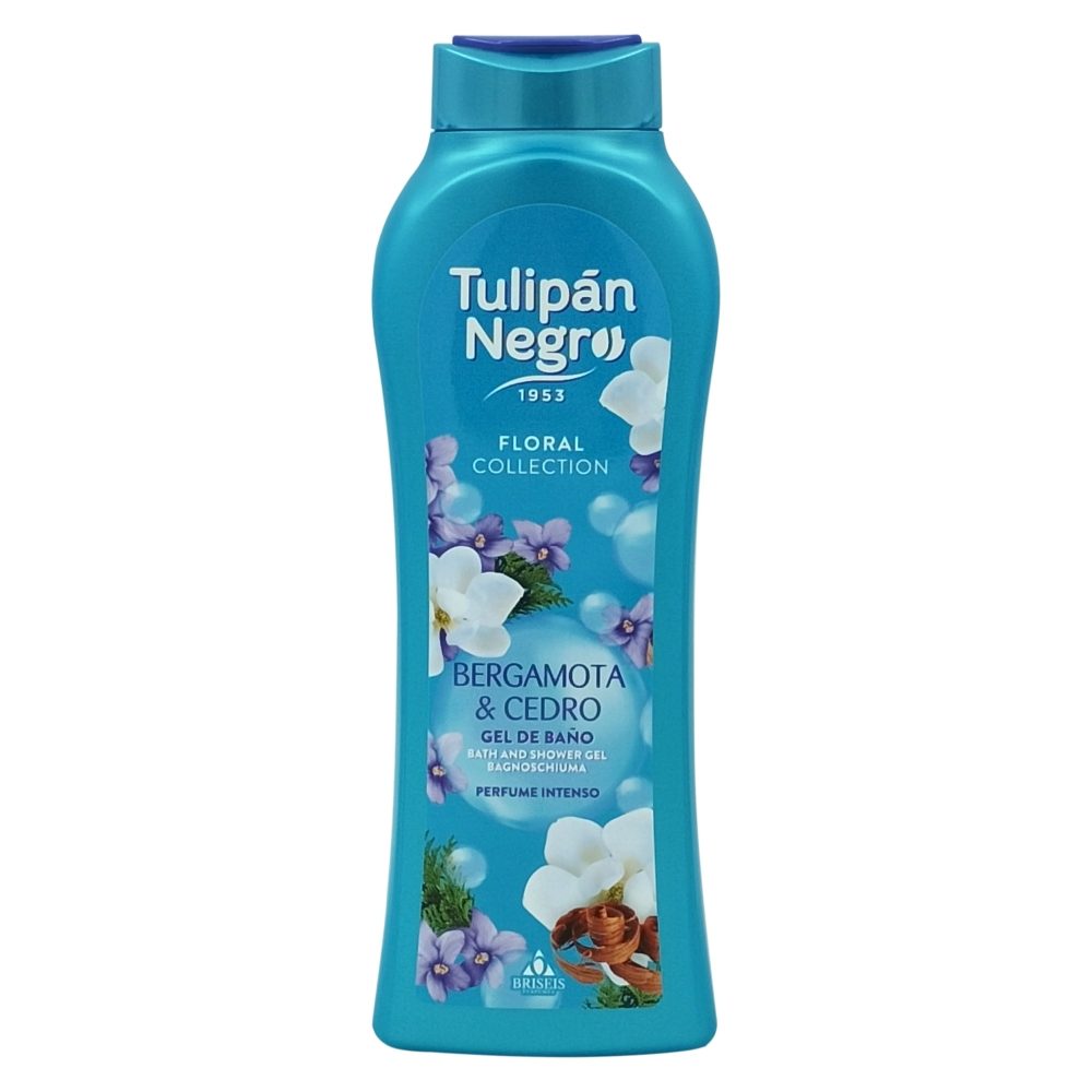 Tulipan Negro Gel de Duș, Bergamotă și Note Florale, Hidratant, Fără Parabeni, 650 ml