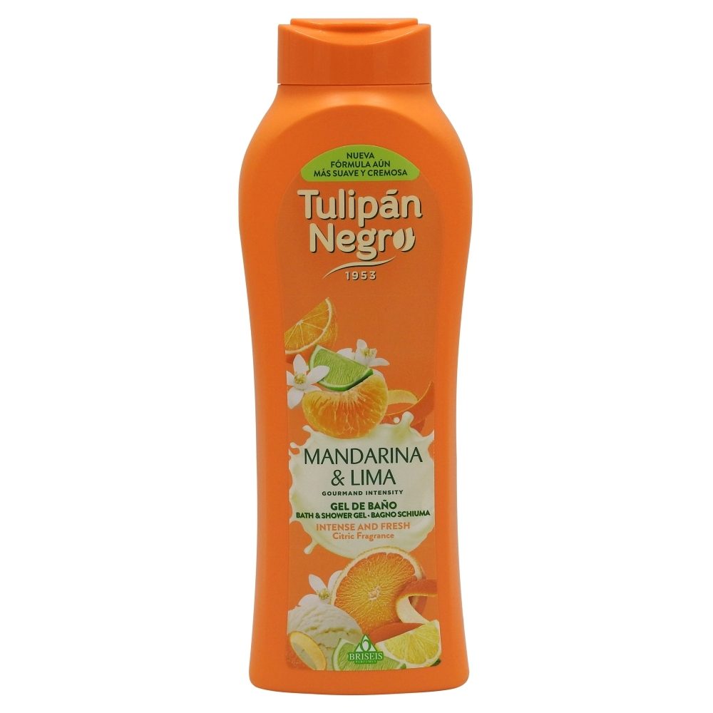 Gel de Dus Tulipan Negro, Extract de Mandarina si Lime, Revigorant, Fara Parabeni, 650 ml