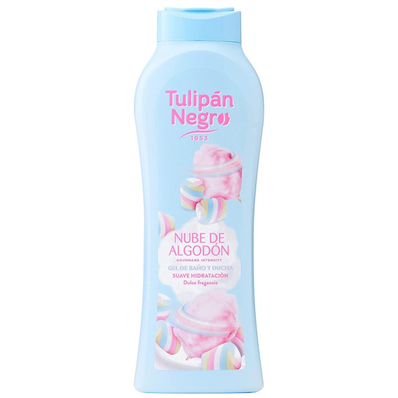Tulipan Negro Gel de Dus Nube de Algodon, Formula Hidratanta si Catifelata, Aroma de Bumbac, 650 ml