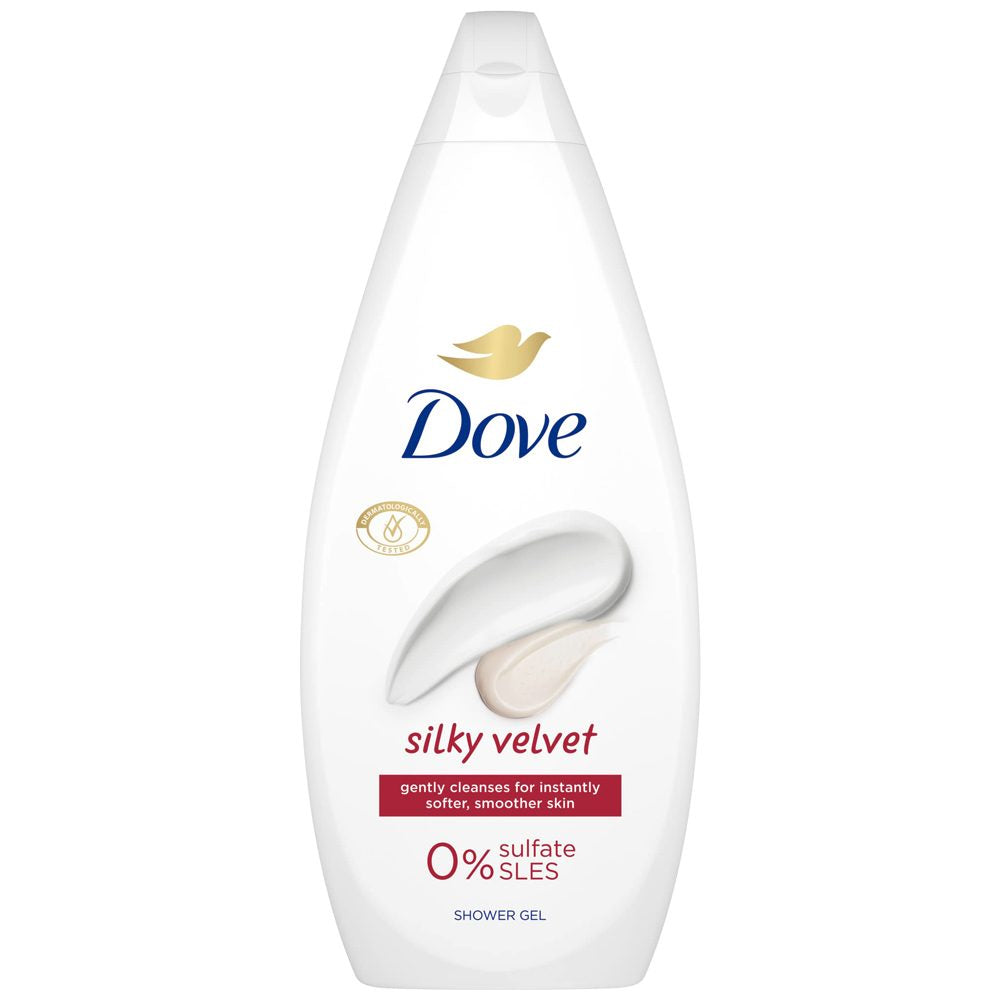 Dove Gel de Dus Nutritiv, Formula Silky Velvet cu Minerale si Extract de Migdale, Hidratare Intensa, Textura Catifelata, 720 ml