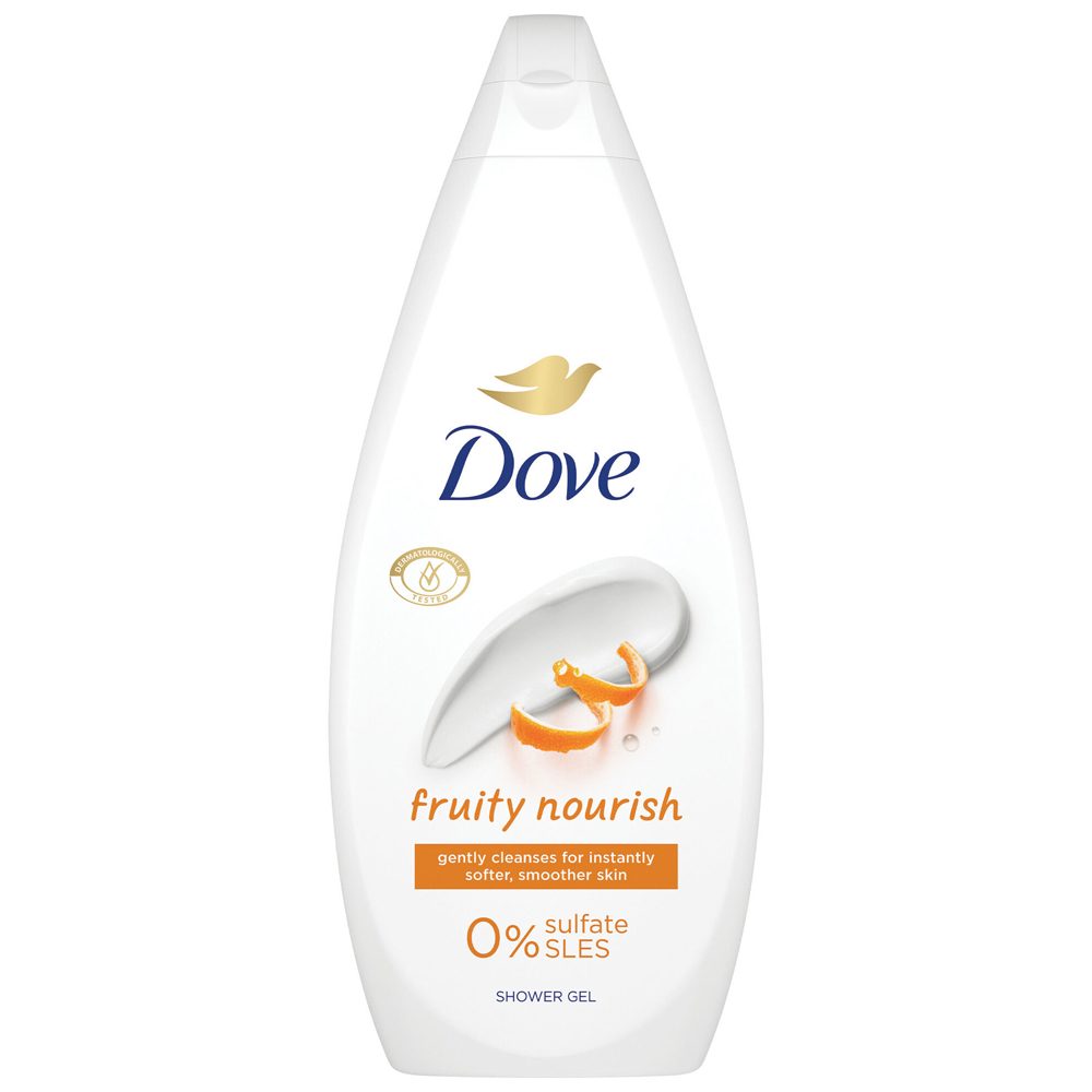 Gel de Duș Dove Fruity Nourish, Hidratare și Nutriție, Textură Cremată, Parfum de Fructe, 720 ml