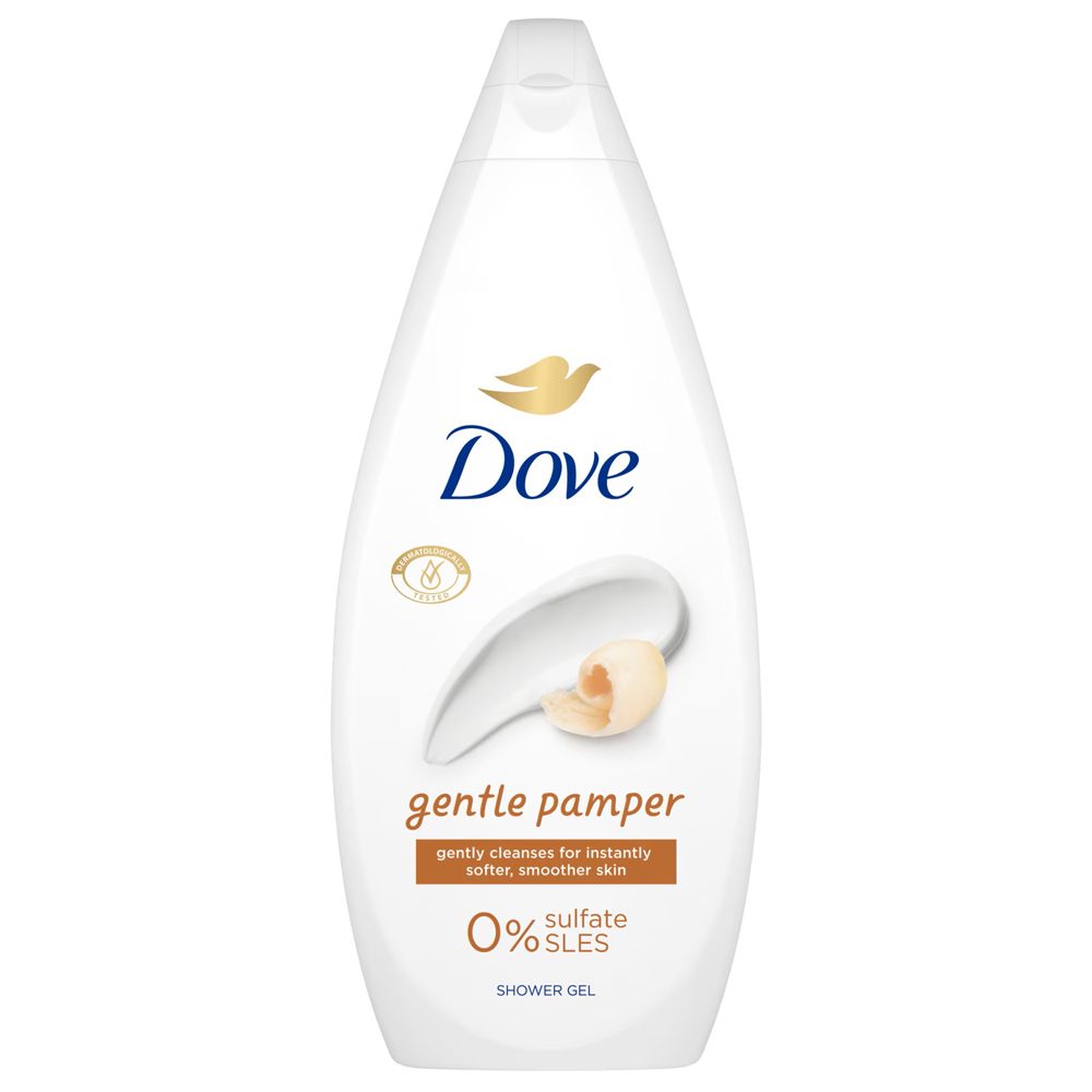 Gel de Dus Nutritiv Dove Gentle Pamper, Formula Hidratanta cu Nutrium Moisture, Flacon 720 ml