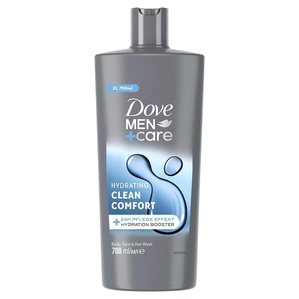 Dove Men+Care Clean Comfort Gel De Dus Si Hidratant Corp, Tehnologie Micromoisture, 700 ml