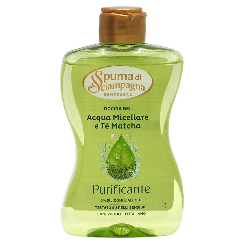 Spuma Di Sciampagna Gel de Dus Purificator, Extract de Muschi Alb, Actiune Antibacteriana, 300 ml