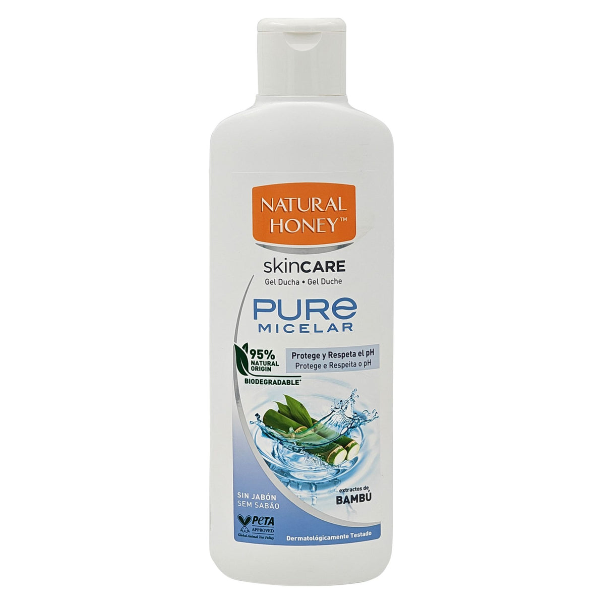 Gel de Dus Natural Honey Pure Micelar, Curatare Delicata si Hidratare, Toate Tipurile de Piele, 650 ml