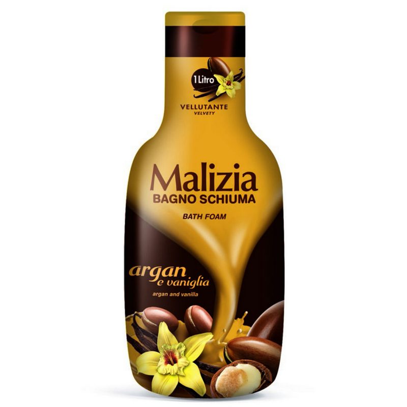 Spumant de Baie Malizia, Ulei de Argan și Vanilie, Hidratant, 1 L