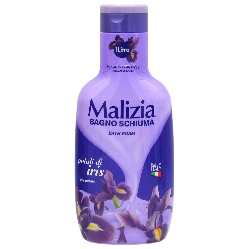 Malizia Spumant de Baie Hidratant, Parfum de Iris, Textură Cremă, Flacon de 1 L