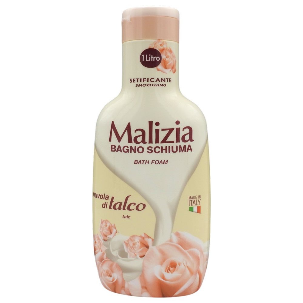 Spumant de Baie Malizia Nuvola Di Talco, Gel de Dus Relaxant, Parfum de Talc, Flacon 1 L