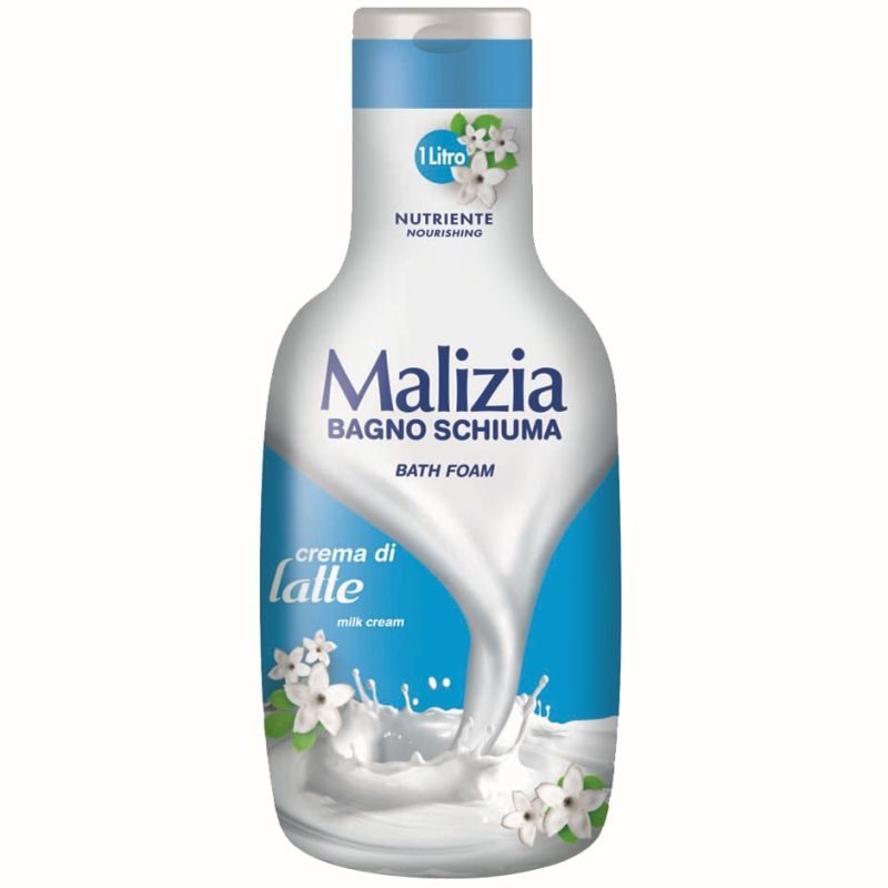 Spumant de Baie Malizia Crema di Latte, Spumă Cremată Hidratantă, Parfum de Lapte, 1 L