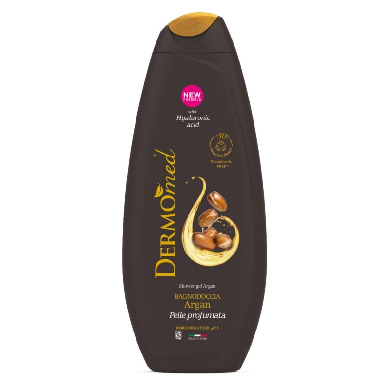 Gel de Duș Dermomed cu Ulei de Argan, Hidratant, PH 5.5, Testat Dermatologic, Flacon 650 ml