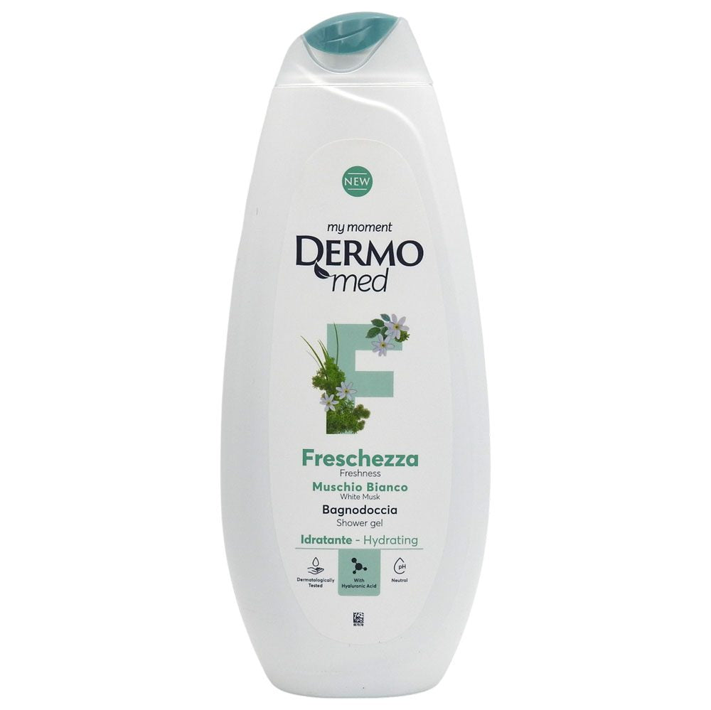 Gel de Duș Dermomed, Hidratant și Catifelant, Parfum Mosc Alb, 650 ml