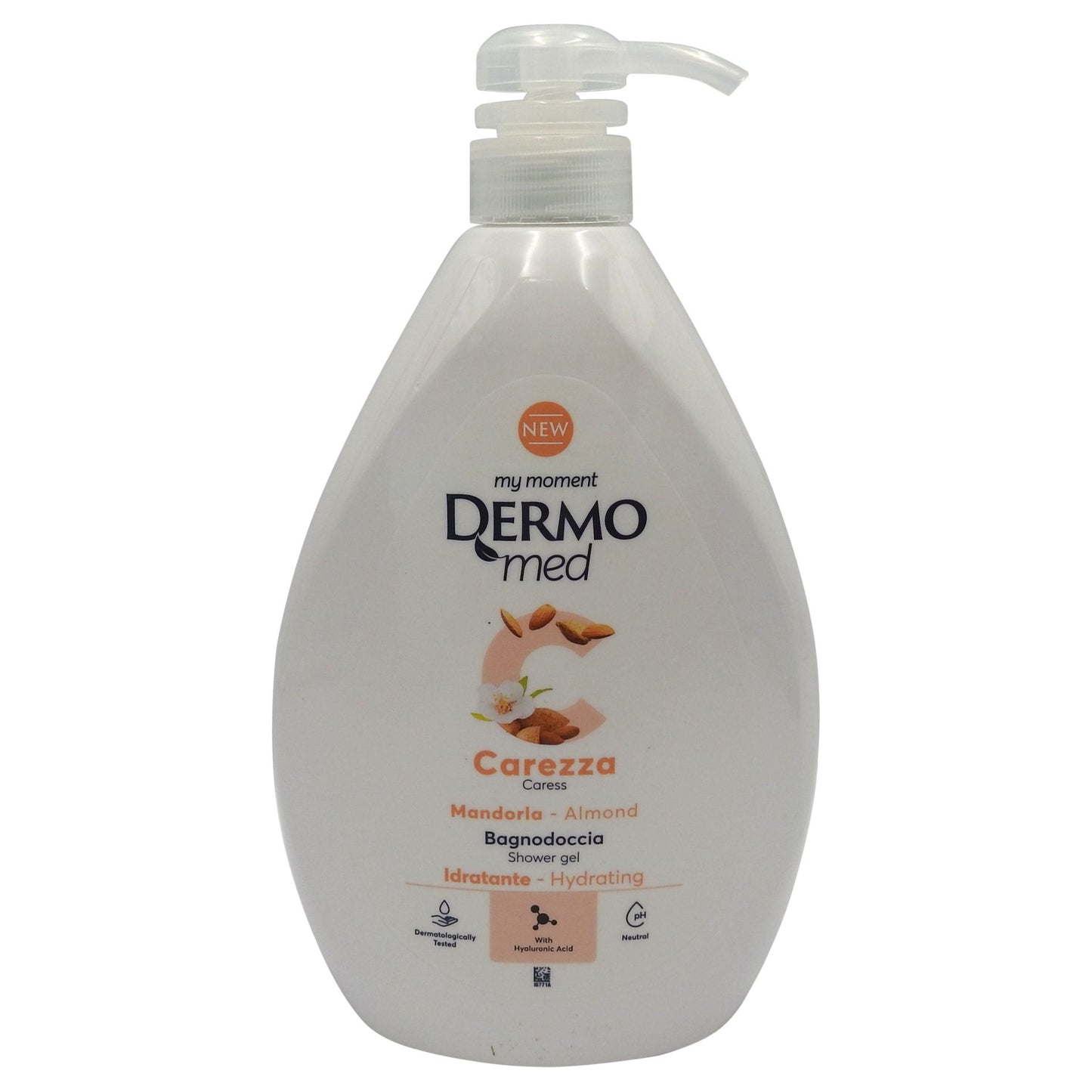 Dermomed Gel de Dus Hidratant, Unt de Shea si Migdale, Formula pH 5.5, Rezerva Economica, 1 L