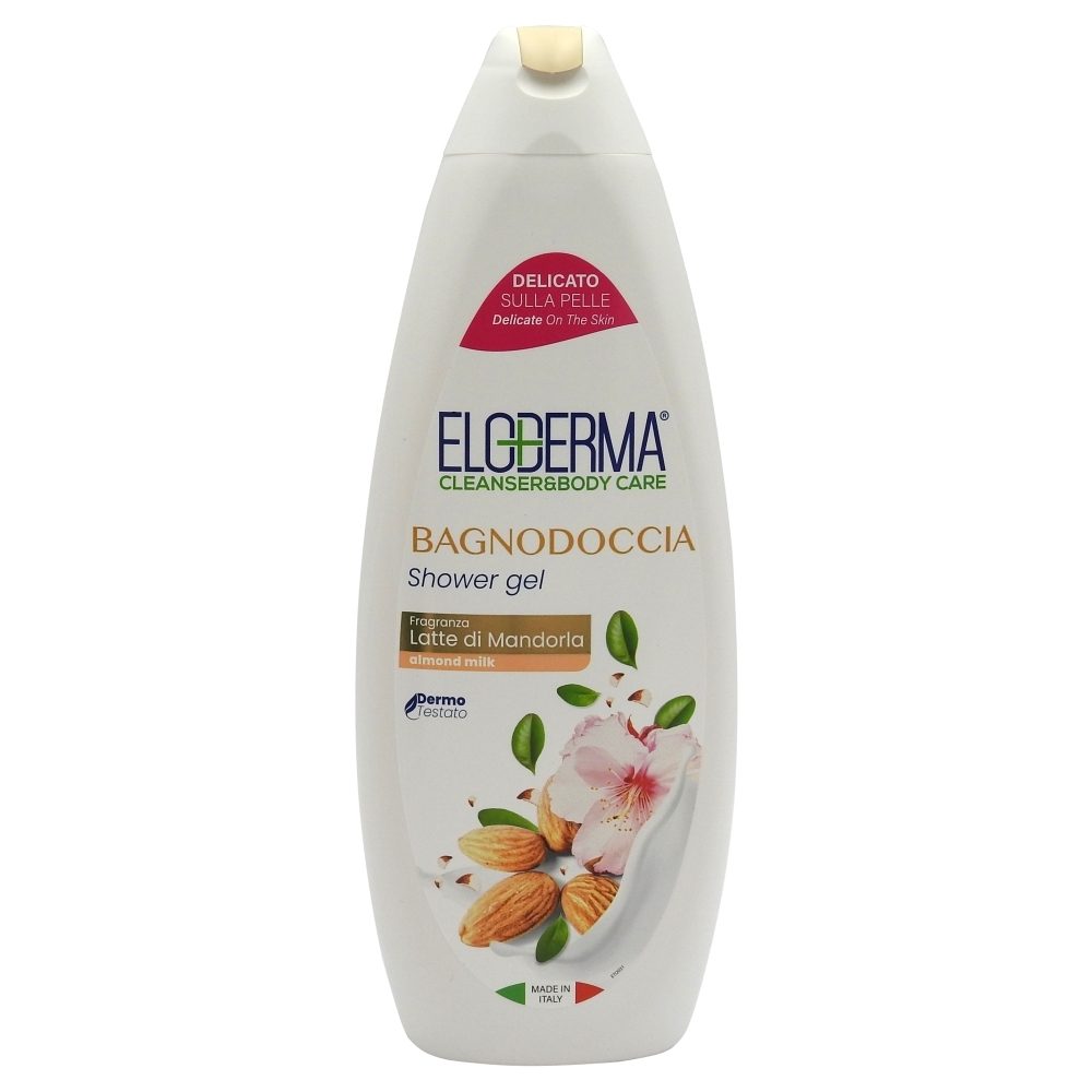 Eloderma Gel De Dus Cu Lapte De Migdale, Hidratant Si Catifelat, Recipient Cu Dozator, 600 ml