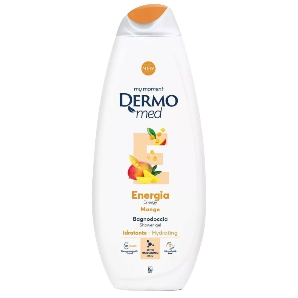 Gel de Dus Dermomed Energy, Formula Hidratanta cu Aroma de Mango, Flacon 650 ml