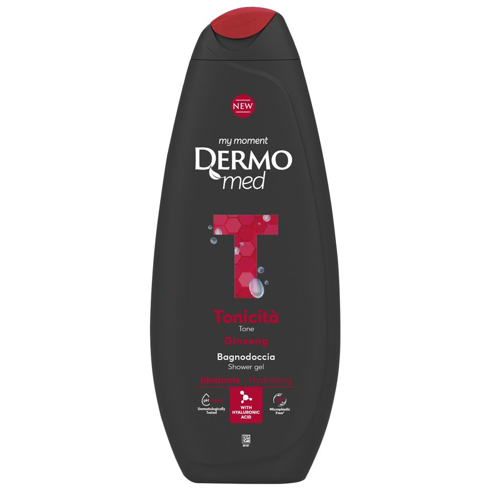 Dermomed Gel de Dus Ginseng Tonic, Sapun Lichid de Corp Revitalizant, Formula cu Ph 5.5, Flacon 650 ml