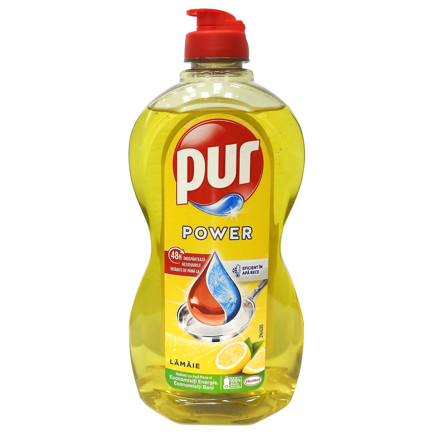 Pur Detergent Lichid Pentru Vase, Putere Degresantă Cu Efect Balsam, Parfum Lămâie, 450 ml