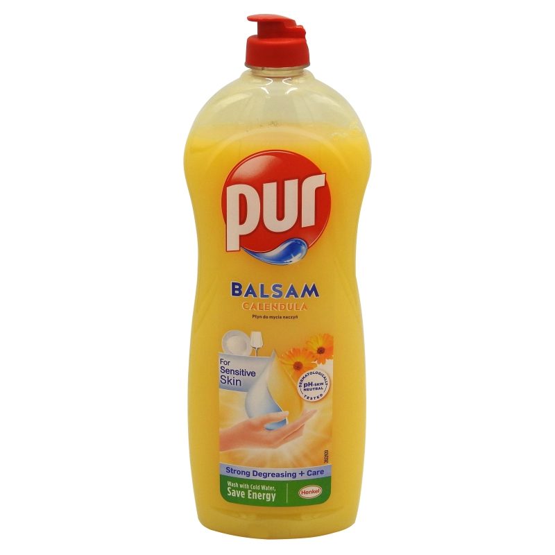 Pur Detergent Vase Lichid, Actiune Degresanta, Extract de Galbenele, Protectie pentru Maini, 750 ml