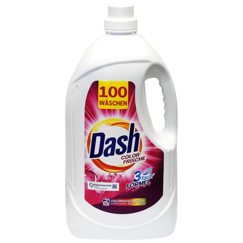 Detergent Lichid pentru Rufe Dash Color Frische, Formula pentru Protejarea Culorilor, Eficient la Temperaturi Scazute, 5 L, 100 Spalari