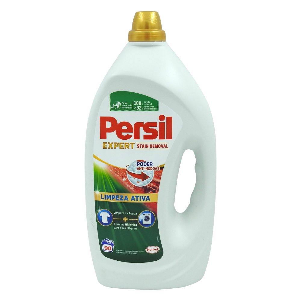 Persil, Detergent Lichid Pentru Rufe, Tehnologie Expert Stain Removal, 90 Spalari, 4.05 L