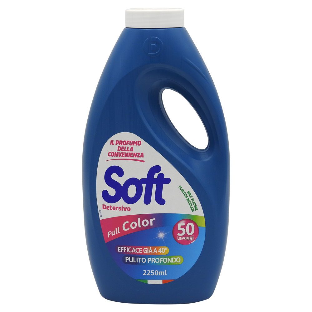 Detergent Lichid Pentru Rufe Soft Color, Formula Protectie Culori, 50 Spalari, 2.25 L