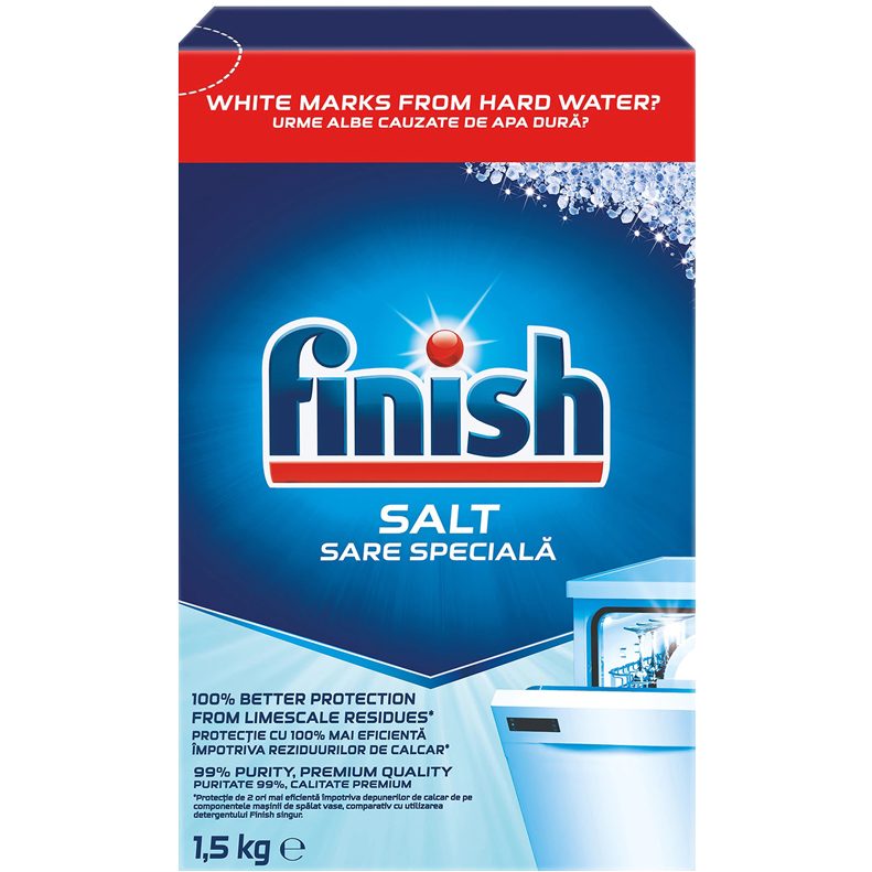 Finish Sare Speciala Pentru Masina de Spalat Vase, Protectie Anticalcar si Dedurizarea Apei, 1.5 kg