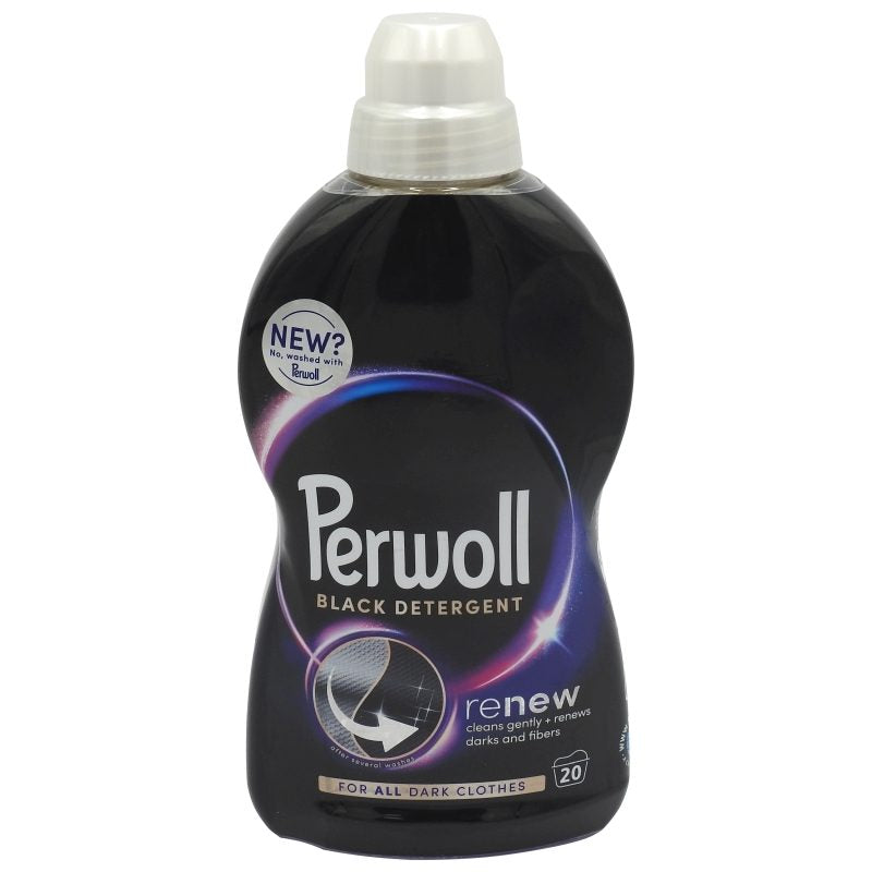 Detergent Lichid Perwoll Renew Black, Protectie Intensiva Rufe Negre si Inchise la Culoare, Formula Reparare Fibre, 20 Spalari, 1 L