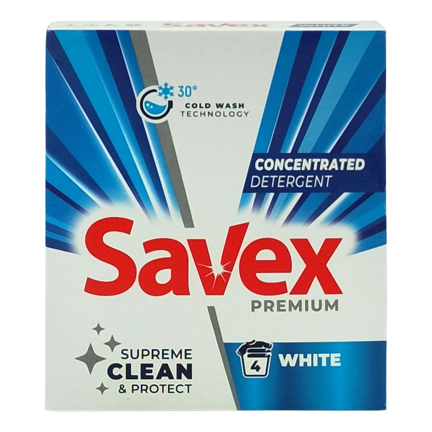 Detergent Rufe Automat Savex White, Formula Alb Impecabil, Pudra, 320 g, 4 Spalari