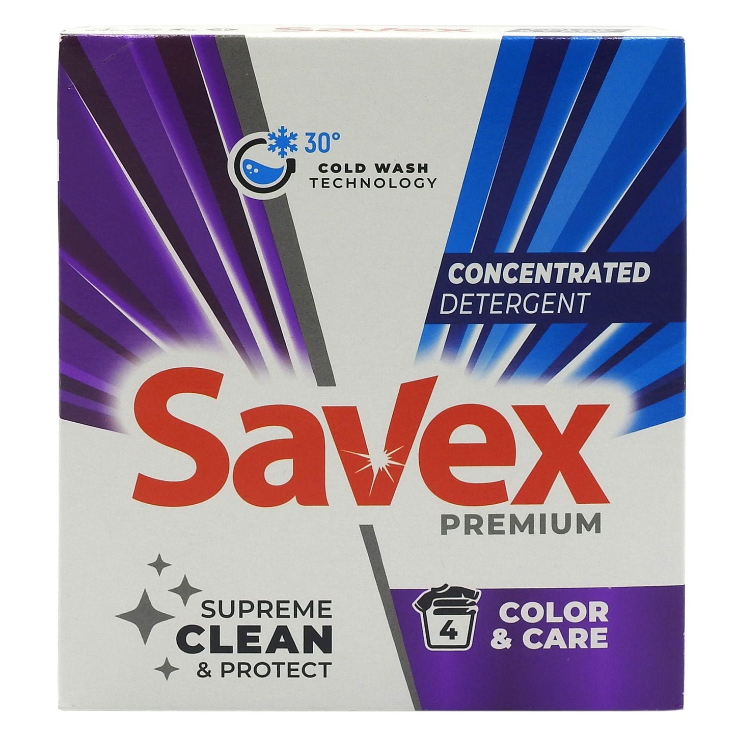 Savex Color Care, Detergent Automat pentru Rufe Colorate, Pudră, 4 Spălări, 320 g