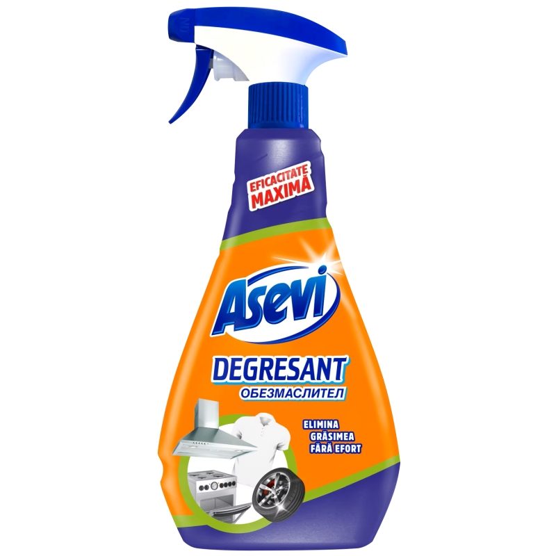 Degresant Asevi Ultra-Eficient cu Pulverizator, Solutie Curatare Suprafete Bucatarie, 750 ml