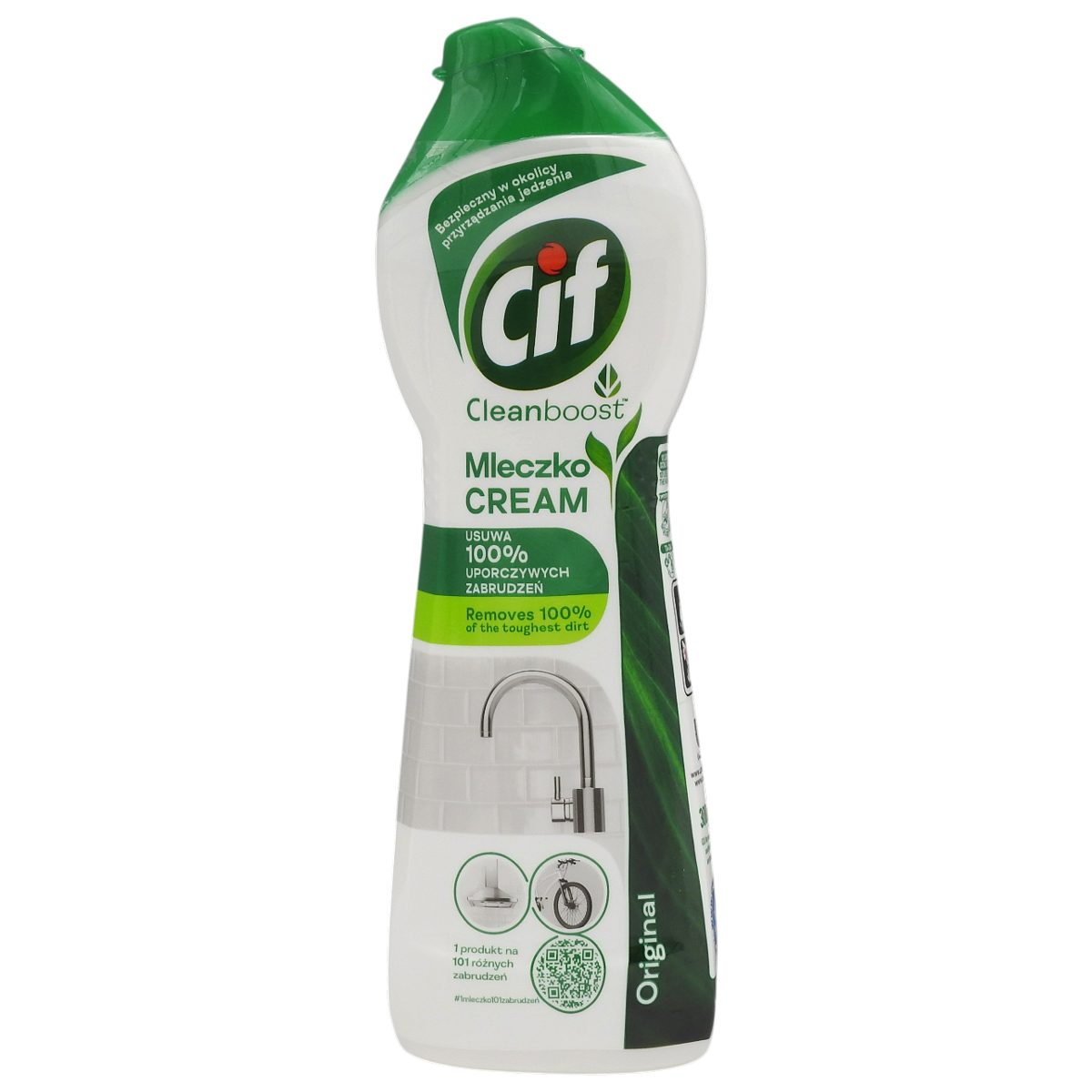 Cif Cream Original, Cremă de Curățat Universală, Soluție pentru Suprafețe Dure, Alb, 300 g