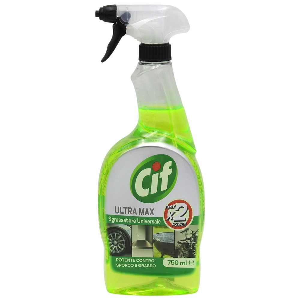 Cif Solutie Degresanta Ultra Max Green, Spray Curatare Bucatarie, Actiune Rapida Impotriva Grasimii, 750 ml