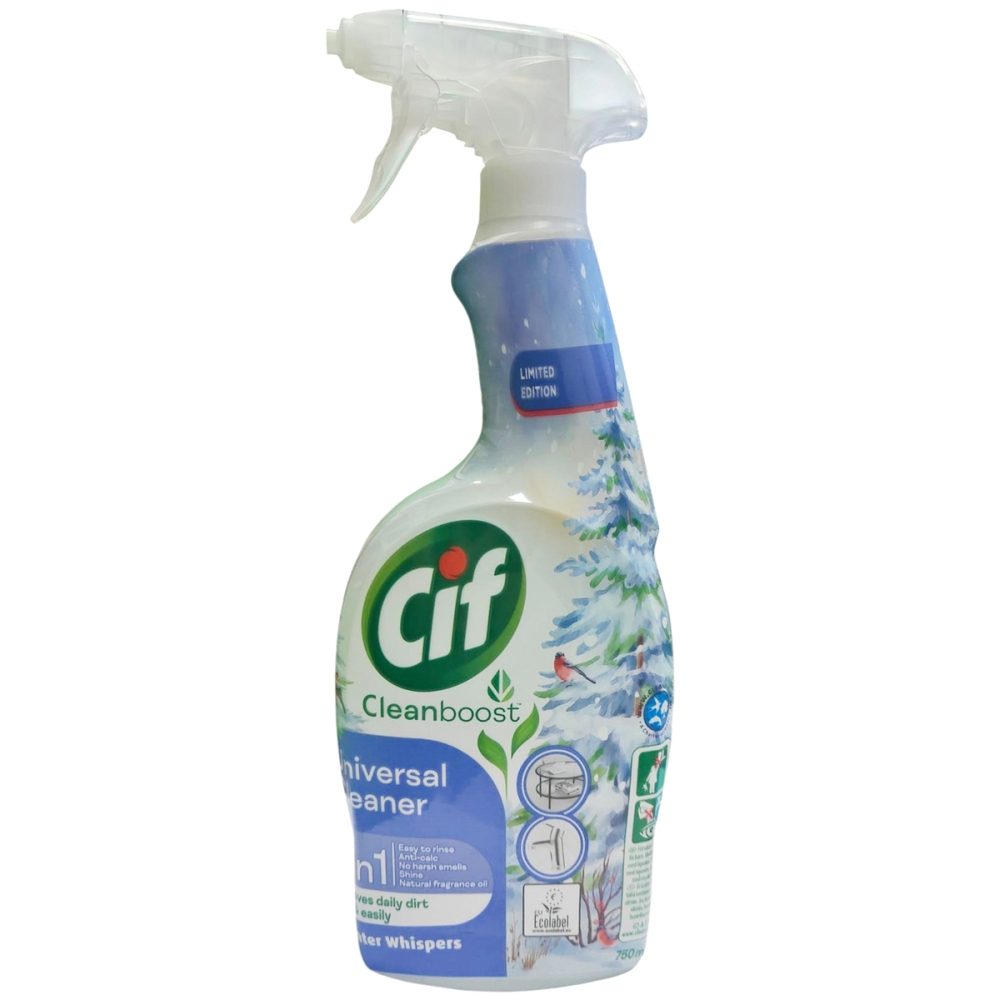 Spray Multisuprafete Cif Universal Winter Whisper, Solutie Curatare Universala, Parfum Editie de Iarna, 750 ml