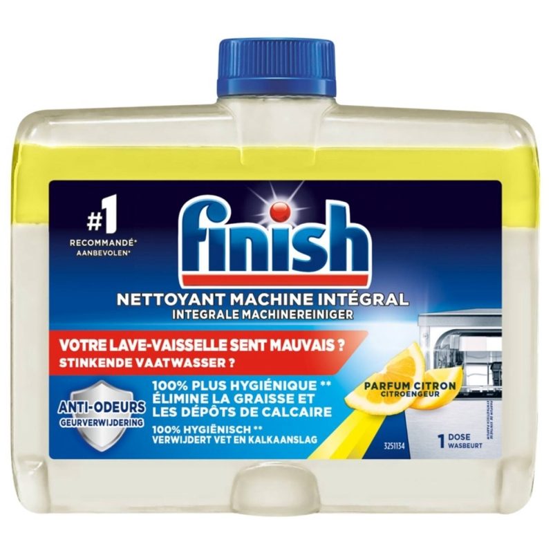 Solutie Curatare Masina Spalat Vase Finish, Igienizare si Indepartare Calcar, Aroma Lemon, 250 ml