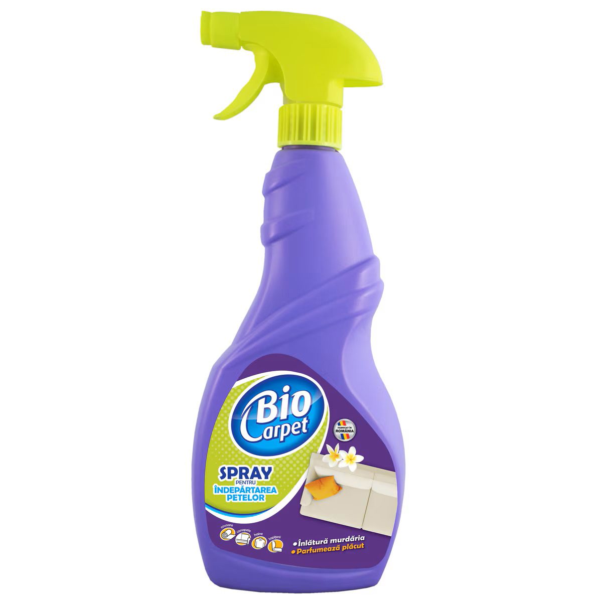 Biocarpet Solutie pentru Pete, Spray Curatare Covoare si Tapiterii, Actiune Rapida, Flacon 750 ml