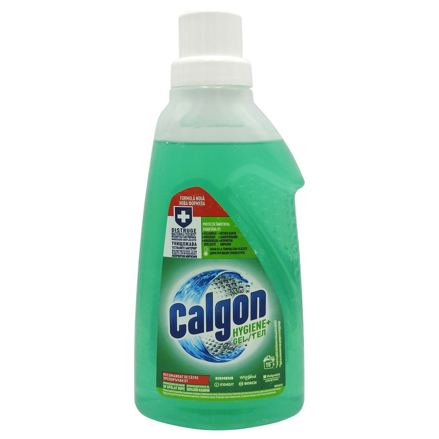 Calgon Hygiene Gel Anticalcar, Soluție de Curățare și Protecție pentru Mașina de Spălat Rufe, Igienizare și Îndepărtare Calcar, 750 ml