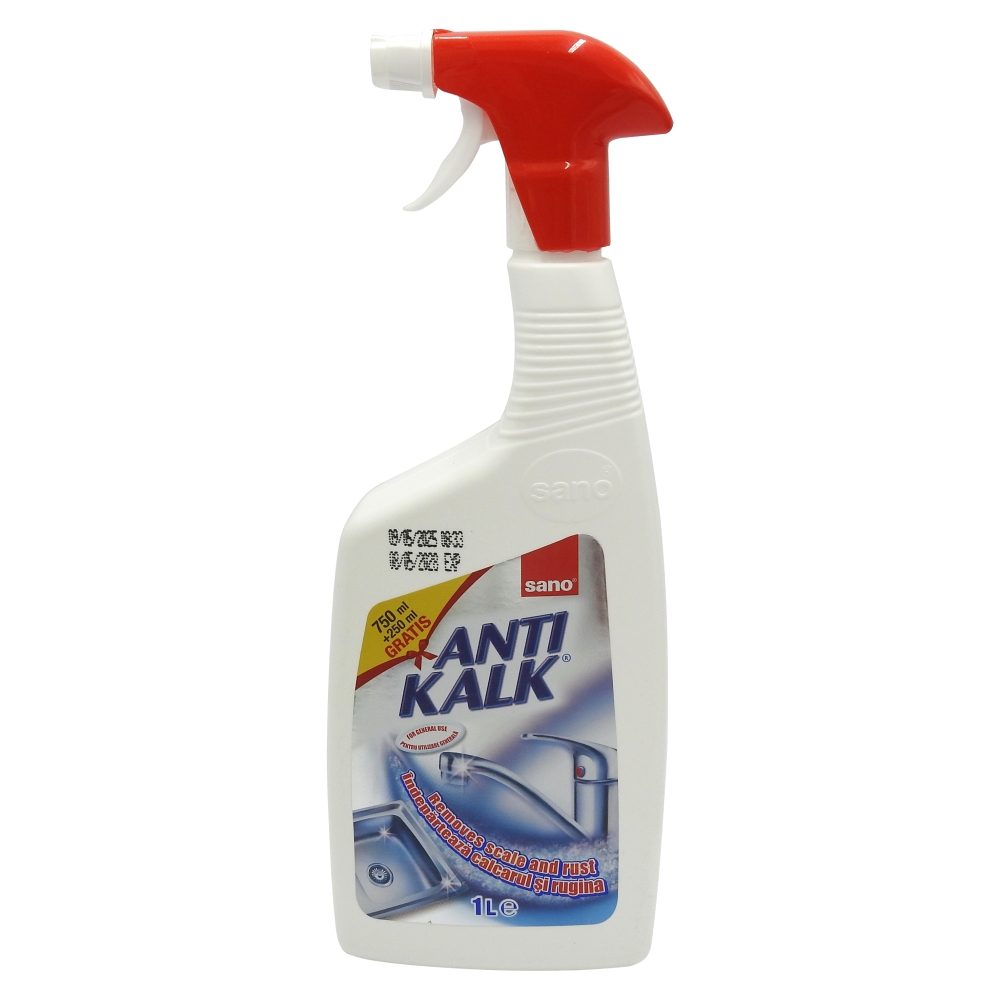 Sano Anticalcar, Soluție Universală pentru Îndepărtarea Depunerilor de Calcar și Ruginii, Pulverizator, 750 ml
